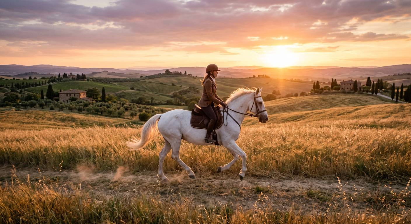 Esperienza a cavallo tra le colline toscane